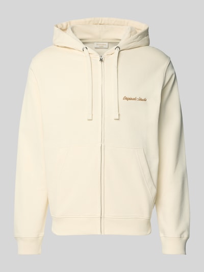 Jack & Jones Sweatjacke mit Känguru-Tasche und Reißverschluss Offwhite 2