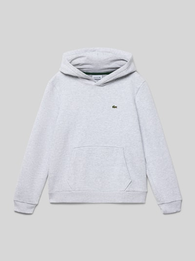Lacoste Loose Fit Hoodie aus Baumwoll-Mix Mittelgrau Melange 1