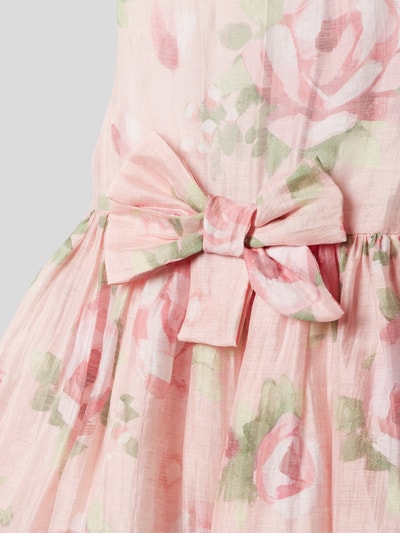 Mayoral Kleid aus Leinenmischung mit Applikation Rosé 2