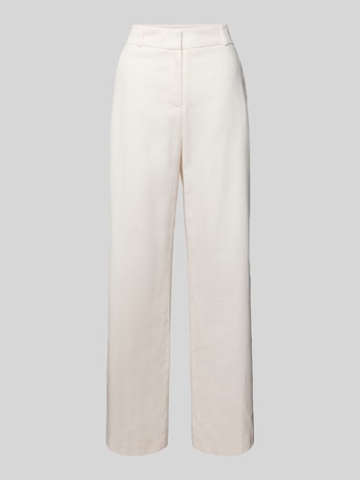 Jake*s Collection Straight leg stoffen broek met steekzakken Beige - 2