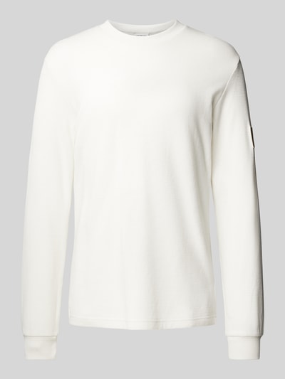 Calvin Klein Jeans Longsleeve mit Label-Patch Offwhite 2