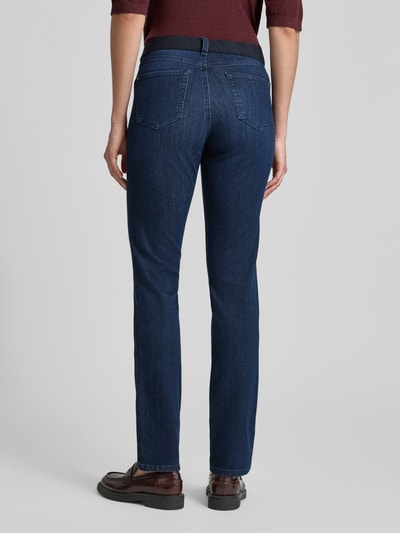 Angels Slim fit jeans met elastische band Donkerblauw - 5