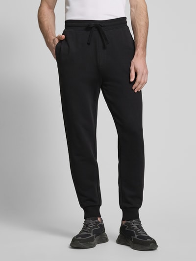 HUGO Regular Fit Sweatpants mit Label-Print Modell 'Dayote' Black 4