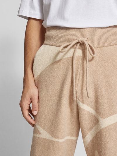 ISNURH Stoffhose mit elastischem Bund Beige 3