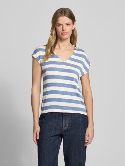 ONLY Relaxed Fit T-Shirt aus fein gestricktem Viskose-Mix Modell 'LIRA LIFE' Jeansblau 4