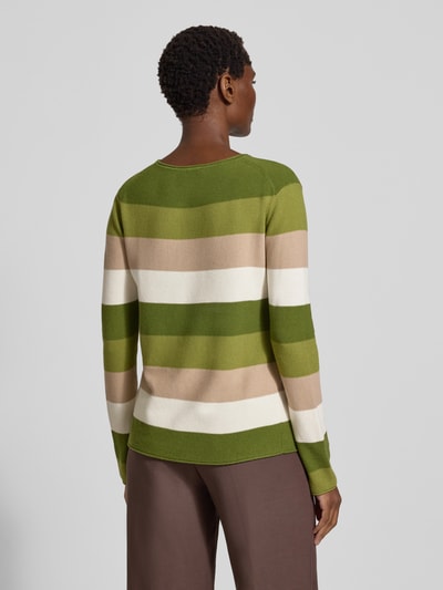 Tom Tailor Regular Fit Strickpullover aus Baumwoll-Viskose-Mix Gruen 5