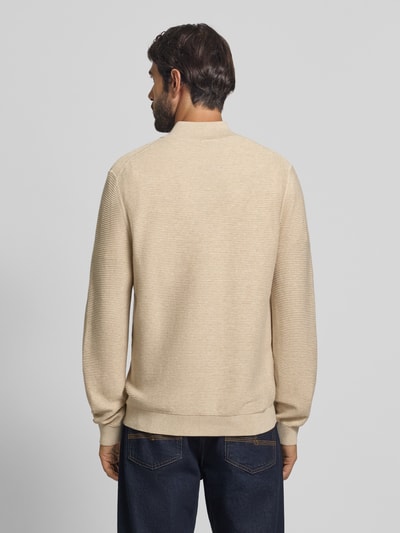 OLYMP Level Five Strickpullover mit Troyer-Kragen Sand 5