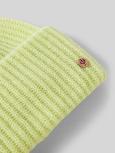 Fraas Beanie met labeldetail Lichtgroen - 2