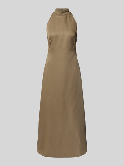 Ivy Oak Leinenkleid mit Neckholder Modell 'NELA' Khaki 2