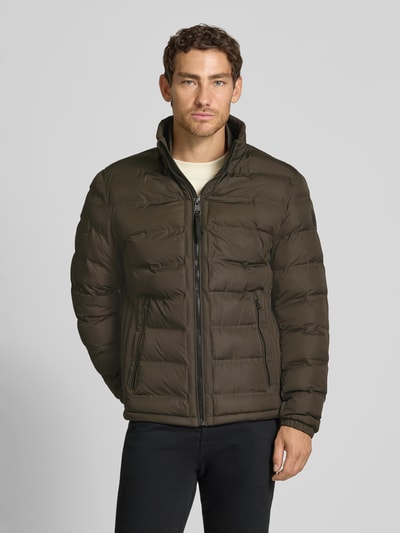 Strellson Regular Fit Steppjacke mit Stehkragen Modell 'MODENA FUSED' Oliv 4