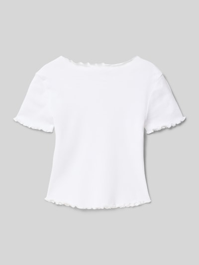 s.Oliver RED LABEL Slim Fit T-Shirt aus reiner Baumwolle Weiss 3