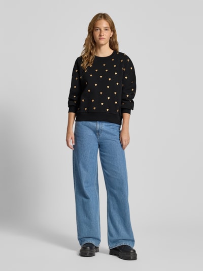 Only Regular Fit Sweatshirt aus Baumwoll-Mix Modell 'ATIKA' Black 1