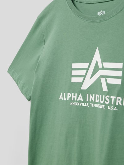 Alpha Industries T-Shirt mit Label-Print Gruen 2