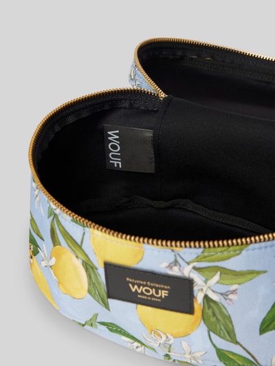 WOUF Kosmetiktasche mit Label-Patch Modell 'Capri' Hellblau 3