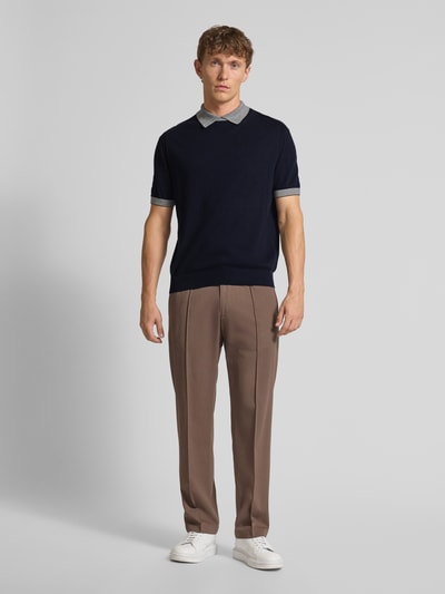 ARMANI EXCHANGE Regular fit poloshirt met contrastgarnering Marineblauw - 1