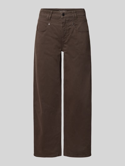 Produktfoto, braune Regular Fit Barrel Jeans aus Baumwoll-Mix Modell 'ODELE' von CAMBIO, Damen Barrel Jeans von CAMBIO.