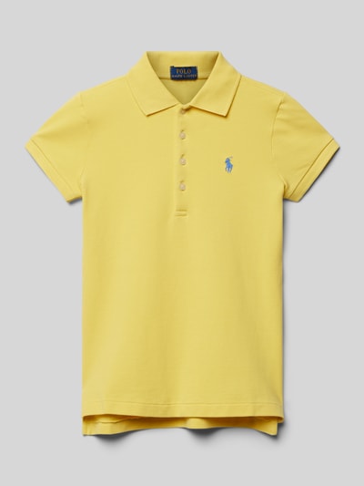 Polo Ralph Lauren Teens Poloshirt met labelstitching Lichtgeel - 1