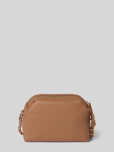 VALENTINO BAGS Torebka z aplikacją z logo model ‘ARCADIA CAMERA BAG’ Camel 3