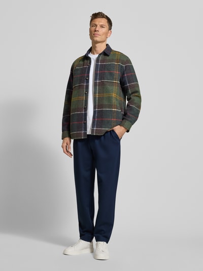 CK Calvin Klein Spodnie materiałowe z elastycznym pasem Granatowy 1