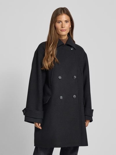 BOSS Orange Regular Fit Mantel aus Woll-Mix Modell 'CISABEL' Black 4