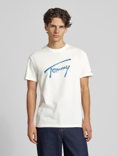 Tommy Jeans T-Shirt mit Label-Print Offwhite 4