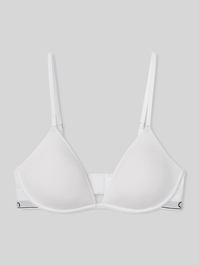 Calvin Klein Underwear BH aus Baumwoll-Stretch-Mischung mit Logo Bund Weiss 2