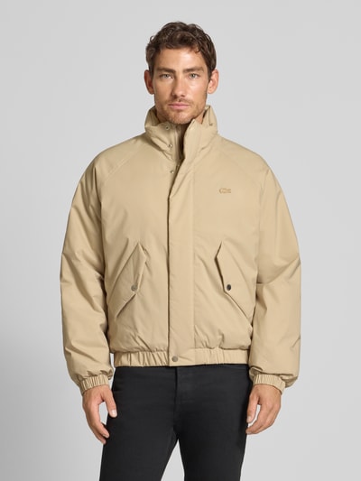 Lacoste Regular Fit Bomberjacke mit Stehkragen Beige 4