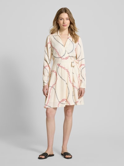 Tommy Hilfiger Mini-wikkeljurk met motiefprint Wit - 1