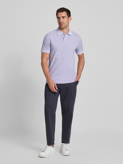 BOSS Orange Poloshirt mit Label-Print Flieder 1