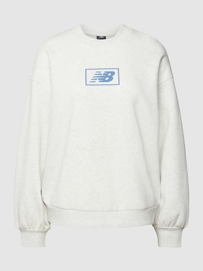 New Balance Sweatshirt mit Logo-Print Modell 'Essentials Americana' Mittelgrau Melange 2