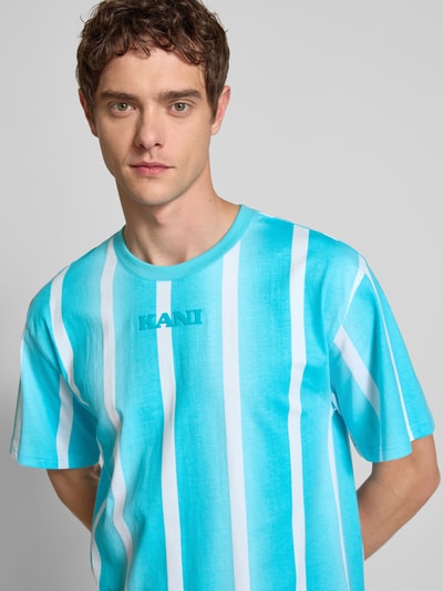 KARL KANI T-shirt met labelprint Lichtblauw - 3