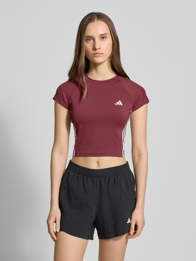 ADIDAS SPORTSWEAR Kort T-shirt met labelprint Aubergine - 4