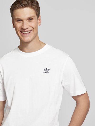 adidas Originals T-Shirt mit Logo-Stitching Weiss 3