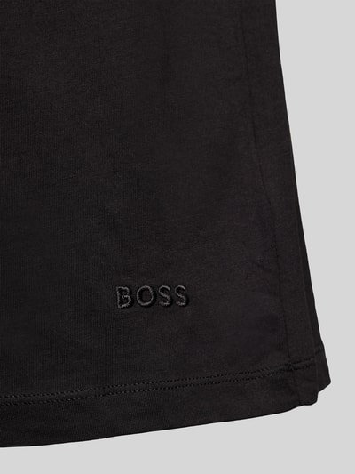 Produktfoto, schwarzes Tank Top mit Label-Detail im 3er-Pack Modell 'Modern' von BOSS, Baumwoll-Elasthan-Mix, glatte Textur