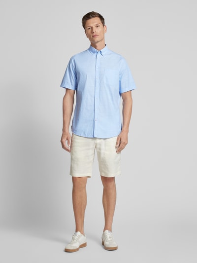 Christian Berg Men Freizeithemd mit Button-Down-Kragen Bleu 1