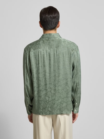 WOODBIRD Vrijetijdsoverhemd met knoopsluiting, model 'Buzo' Lindegroen - 5