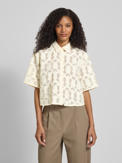 Jake*s Collection Overhemdblouse met knoopsluiting Offwhite - 4