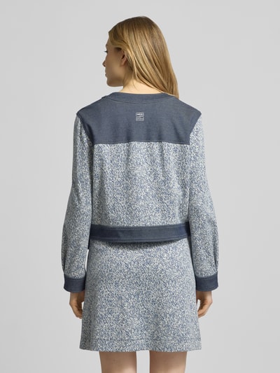 Marc Cain Cardigan aus Viskose-Mix mit V-Ausschnitt Marine Melange 5