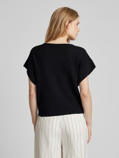 Luisa Cerano Gebreid shirt met ronde hals Zwart - 5