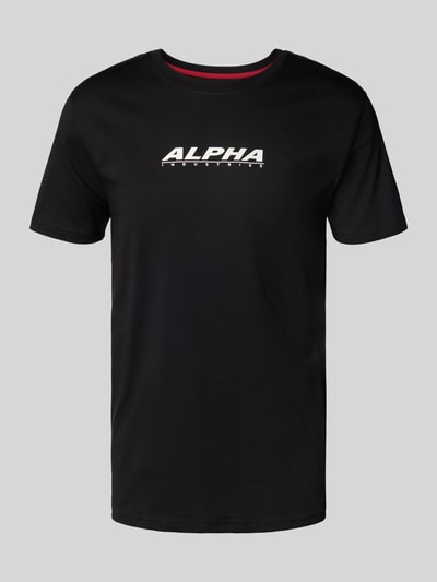 Alpha Industries T-Shirt mit Label-Print Black 2