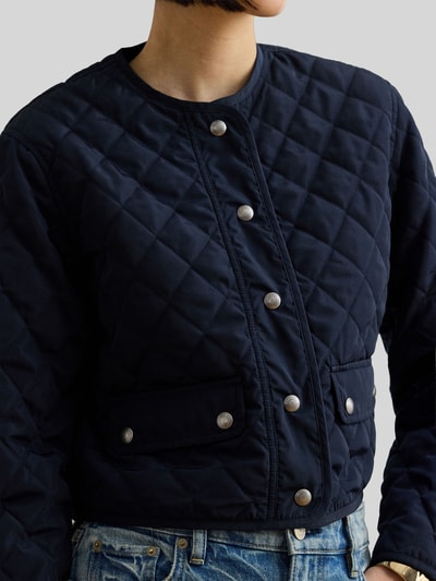 Lauren Ralph Lauren Kort fit gewatteerd jack met klepzakken model 'CENWAY' Marineblauw - 3