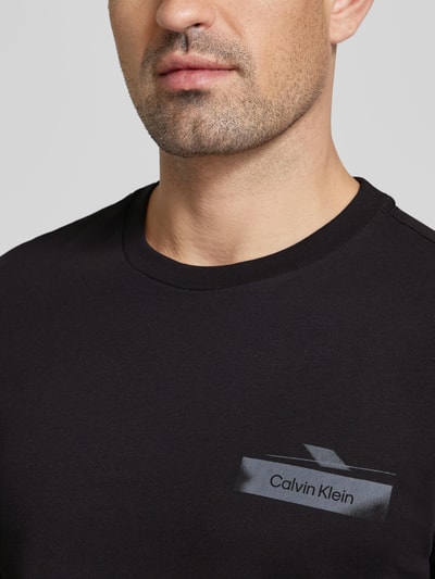 CK Calvin Klein T-Shirt mit Label-Print Black 3