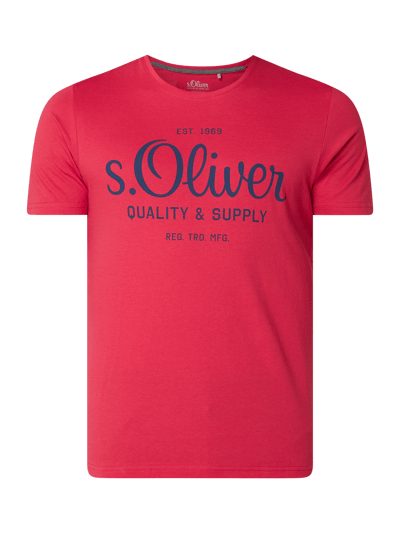 s.Oliver RED LABEL T-shirt z bawełny  Mocnoróżowy 2