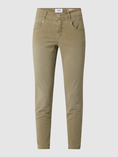 Angels Jeansy o kroju slim fit z bawełny ekologicznej i elastanu model ‘Ornella’ Khaki 2