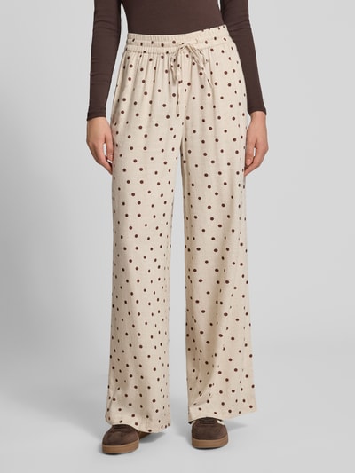 PIECES Gerade Hose aus Viskose-Leinen-Mix Beige 4