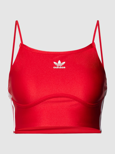 adidas Originals Crop Top mit Spaghettiträger Dunkelrot 2