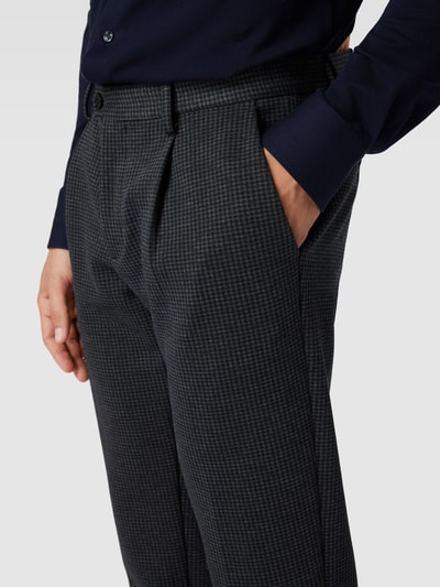 Tommy Hilfiger Pants Spodnie do garnituru ze wzorem w kratę model ‘HAMPTON’ Antracytowy 3