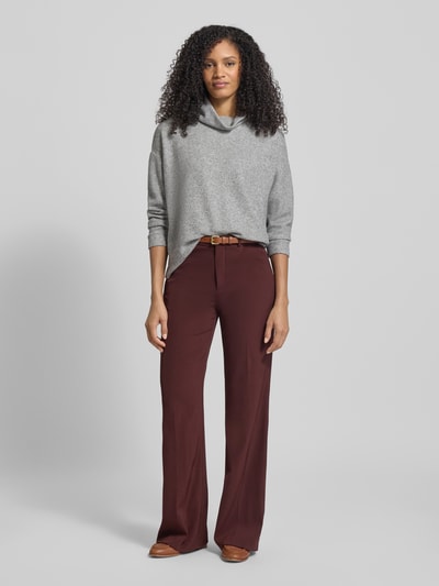 Tom Tailor Bluza o kroju relaxed fit ze stójką Jasnoszary melanż 1