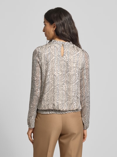 More & More Regular fit blouse met opstaande kraag en paisleymotief Offwhite - 5