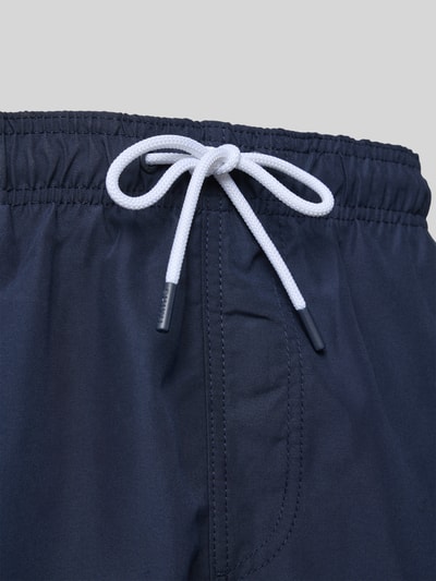 Shiwi Regular fit zwembroek met labelpatch, model 'Mike' Donkerblauw - 2